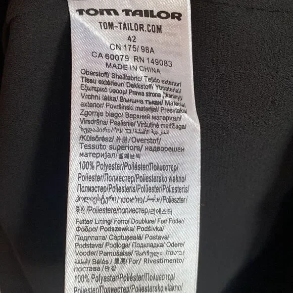 NWT Tom Tailor Black Sheath Dress with Bell Sleeves​ - Picture 13 of 15